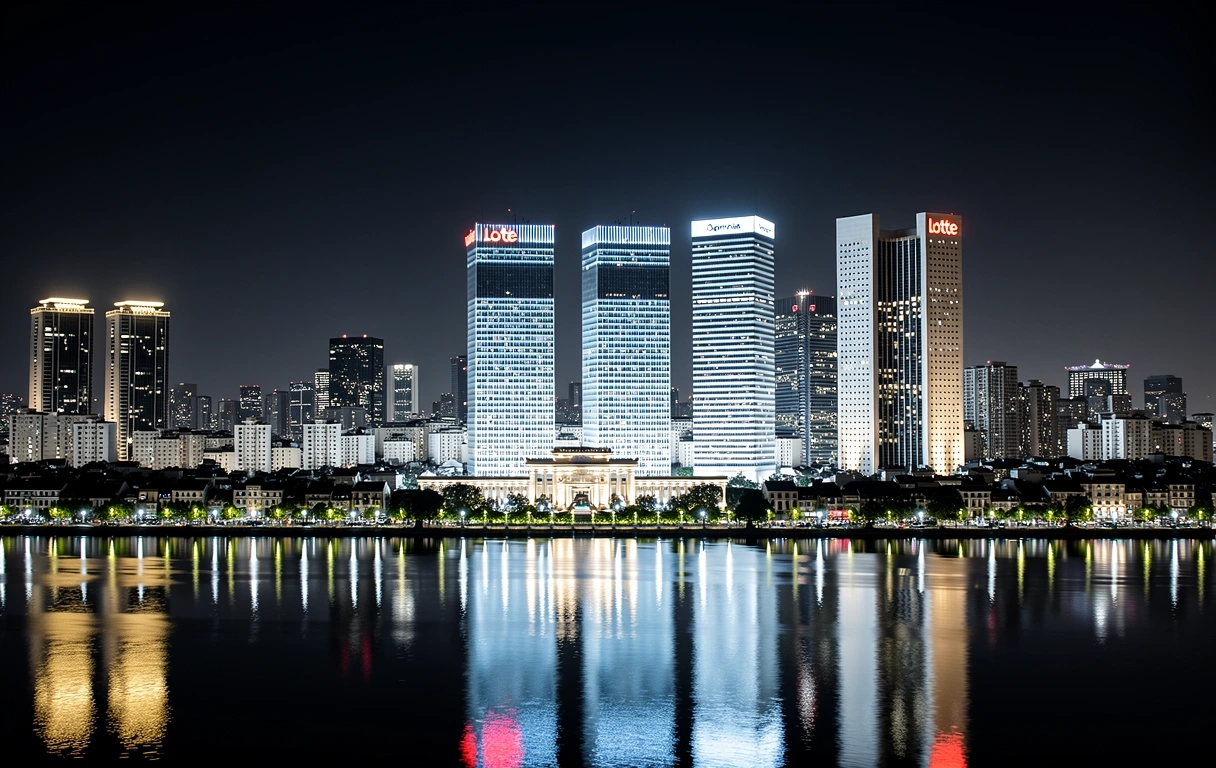 Modern Hanoi Skyline at Night